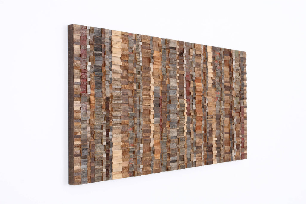 Abstract wood wall art