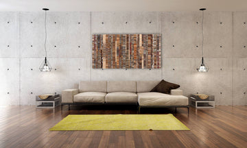 Abstract wood wall art 