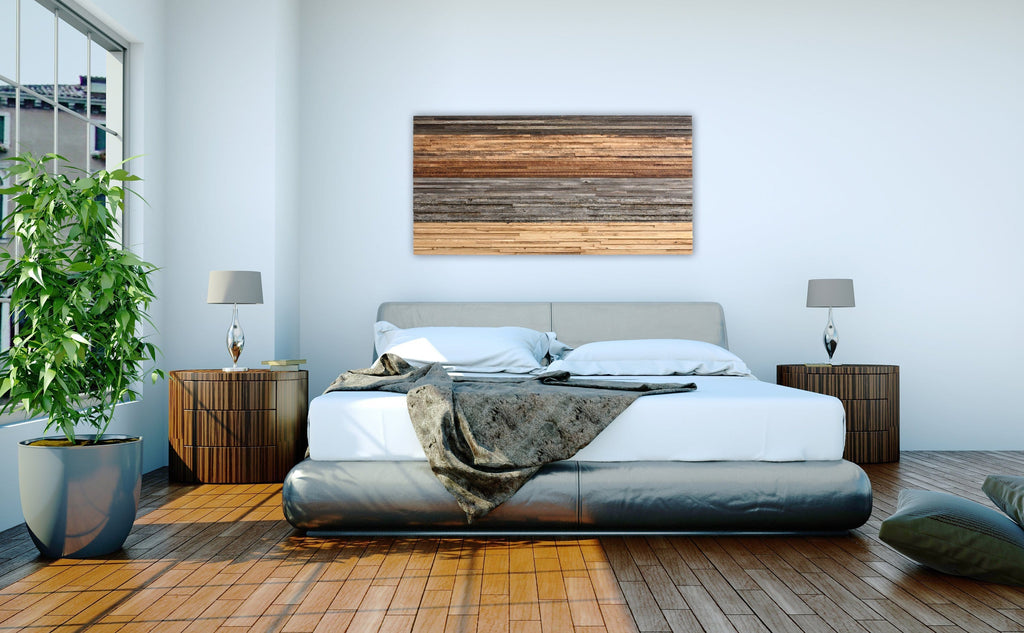 Gradient wood wall art 