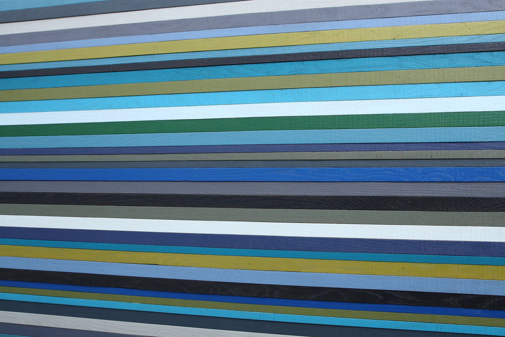 Painted wood wall art