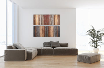 Gradient wood wall art 