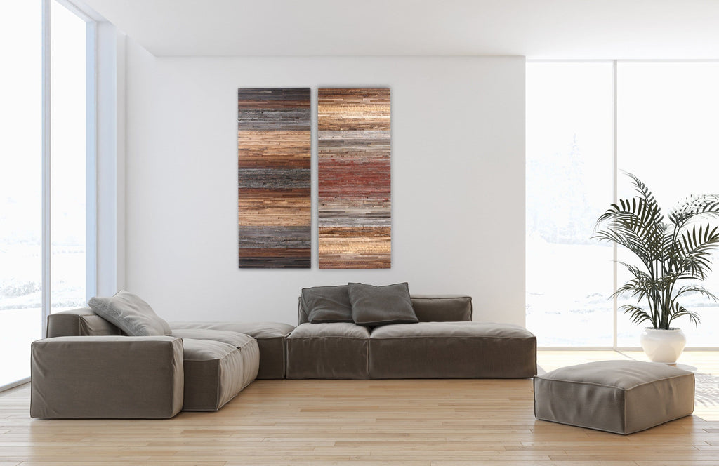 Gradient wood wall art