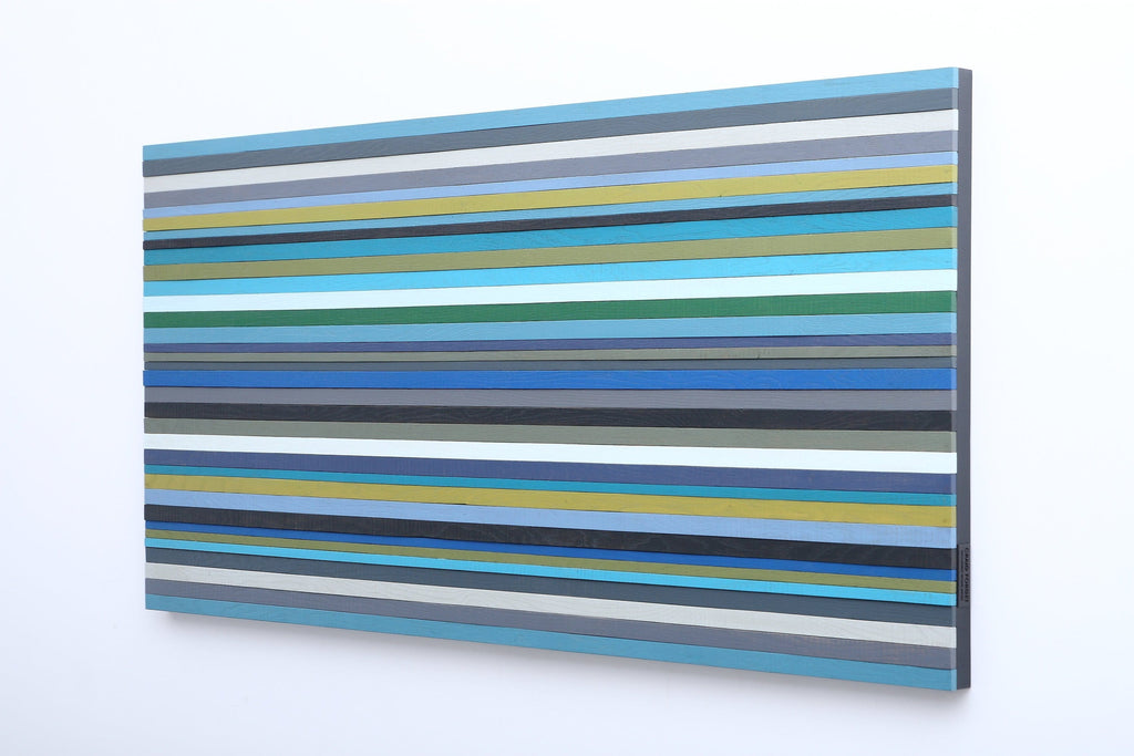 Painted wood wall art