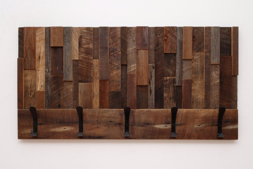 reclaimed wood coat rack