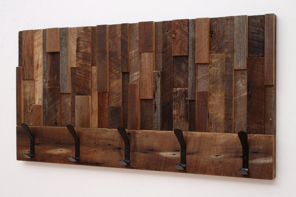 reclaimed wood coat rack