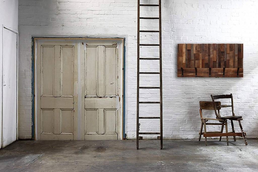 reclaimed wood coat rack