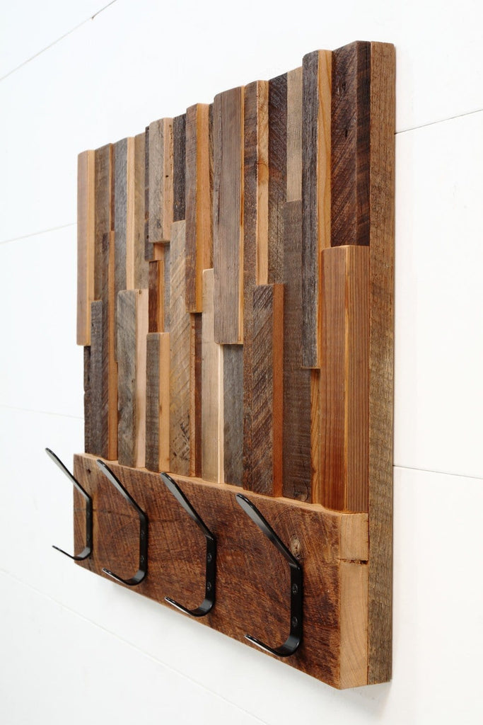 reclaimed wood coat rack