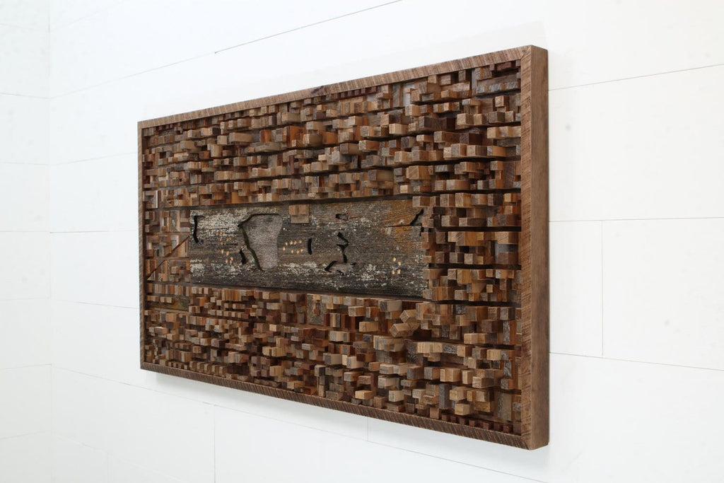 Central Park, New York, wood wall sculpture