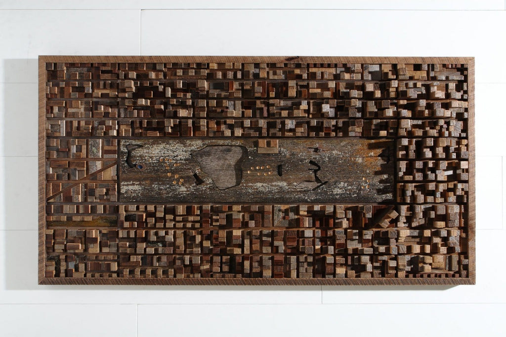 Central Park, New York, wood wall sculpture