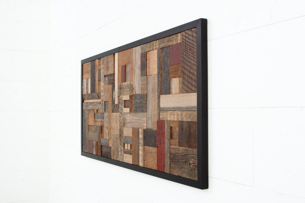 mosaic reclaimed wood art
