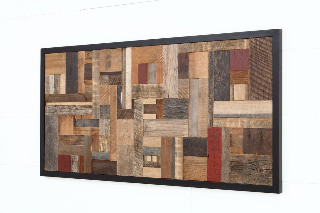 mosaic reclaimed wood art