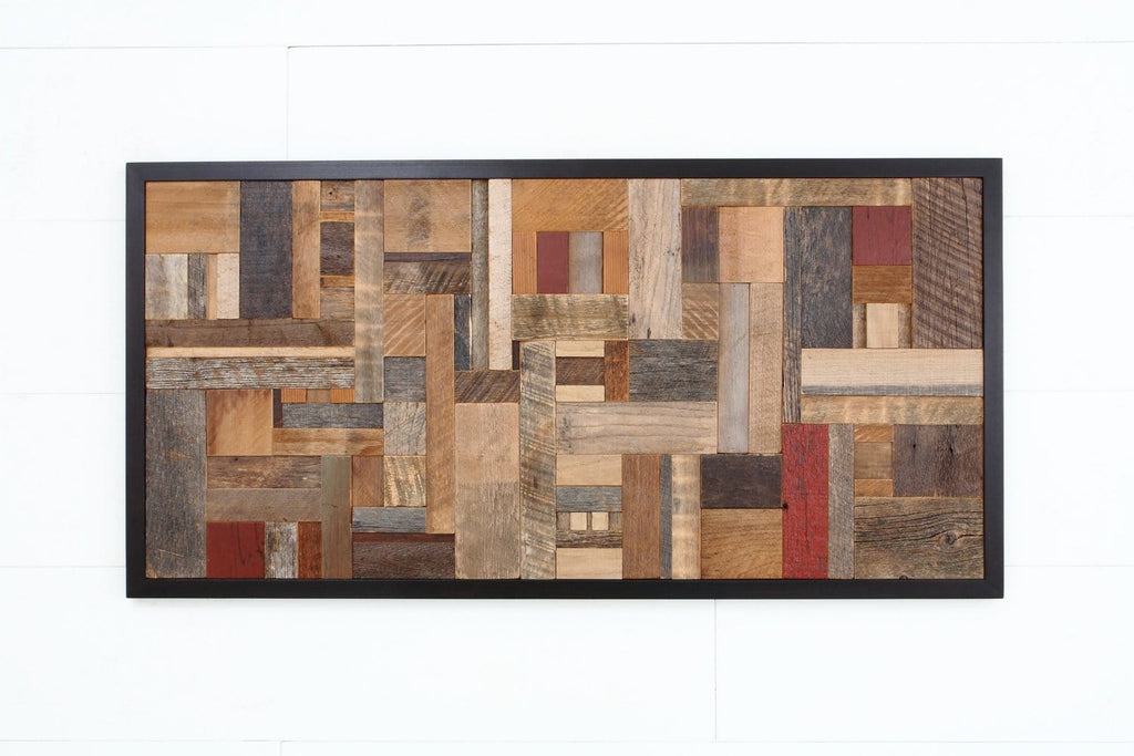 mosaic reclaimed wood art 