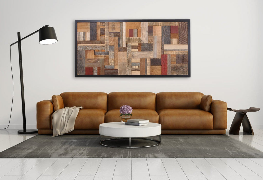 mosaic reclaimed wood art