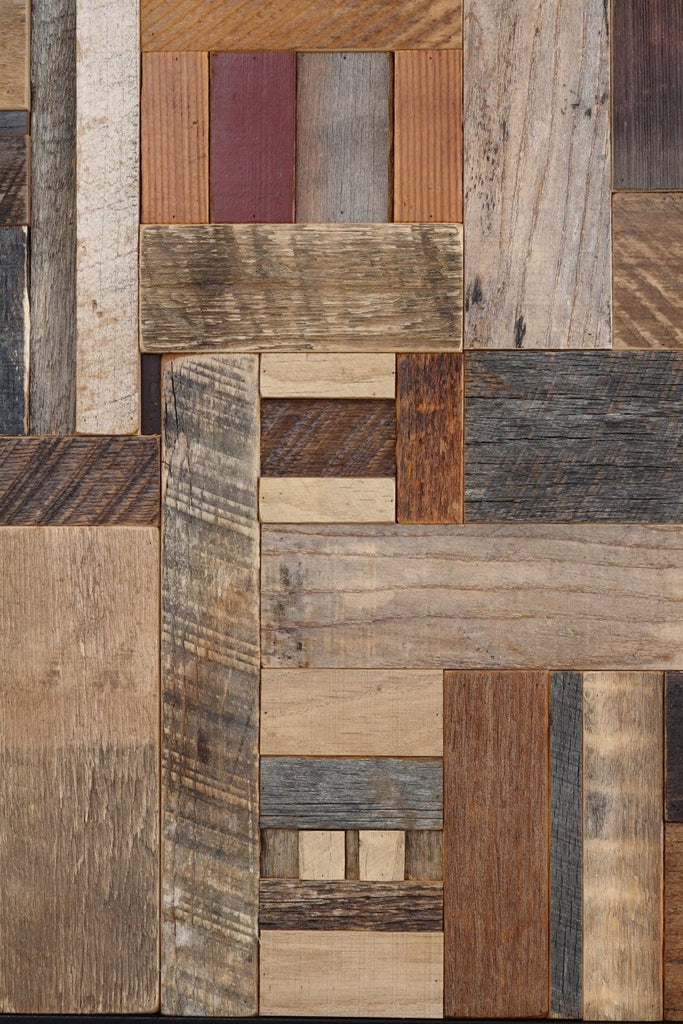 mosaic reclaimed wood art
