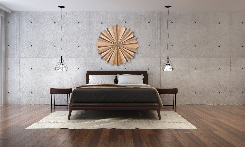 wood starburst wall art