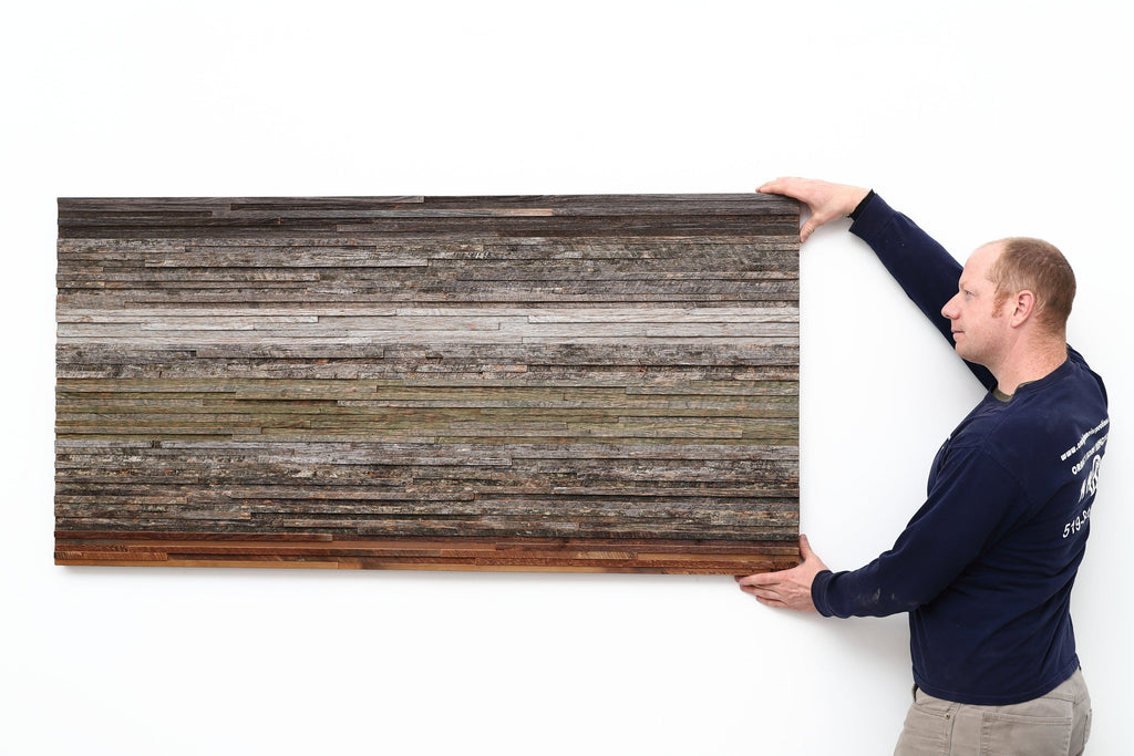 gradient moss wood artwork 