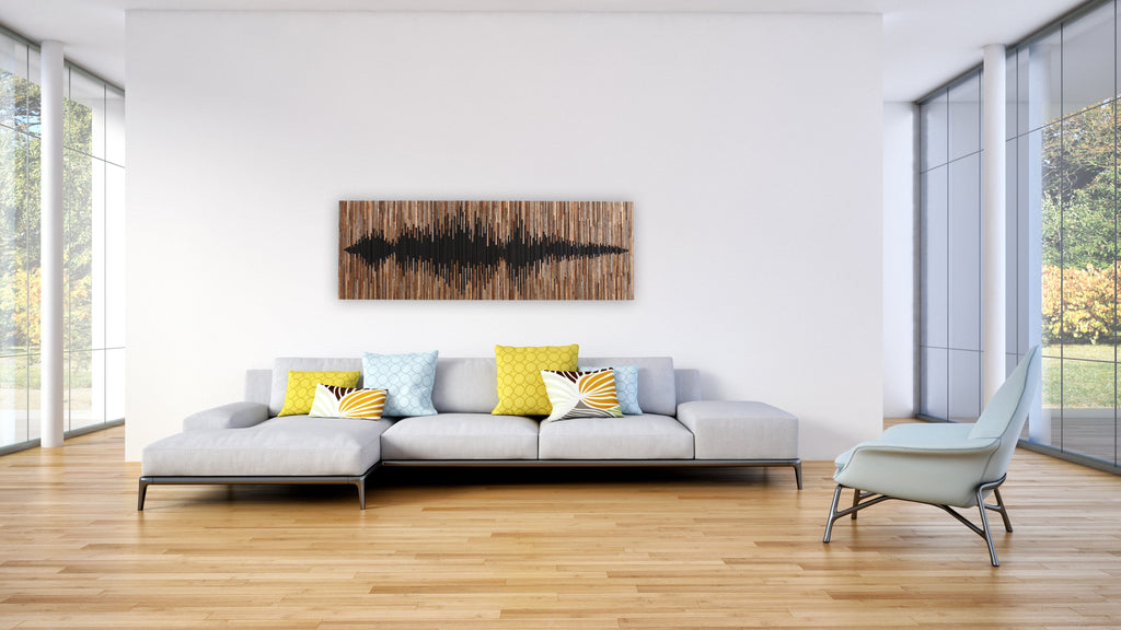 Sound Wave wood wall art