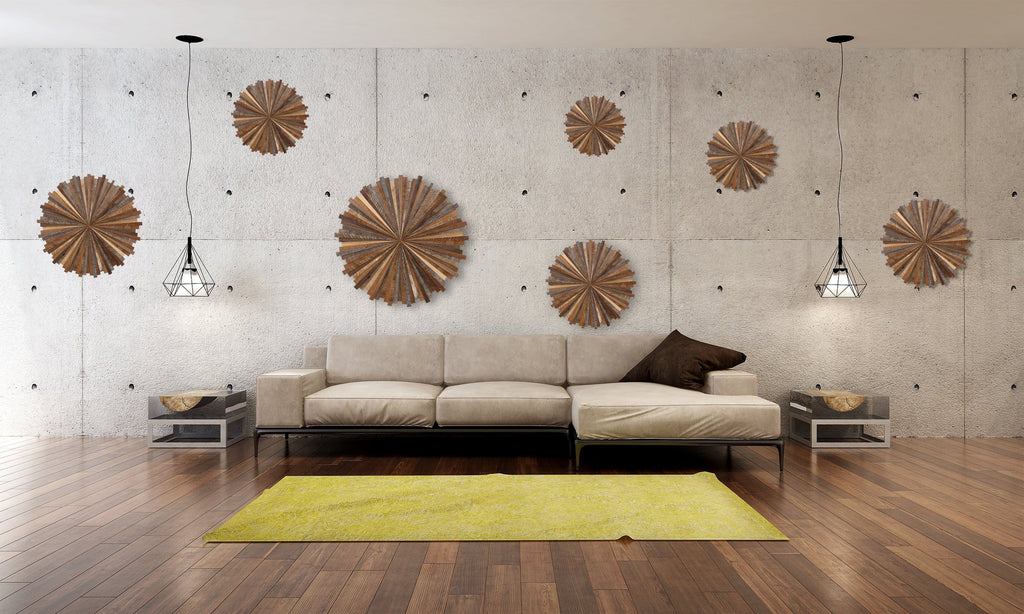 Starburst wood wall art