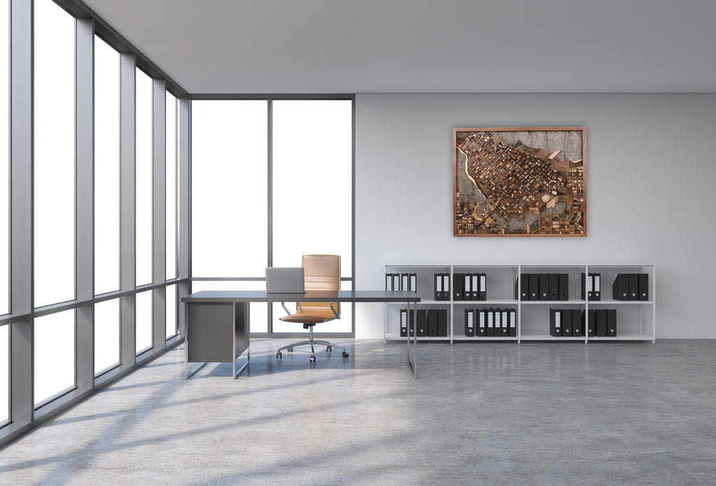 Vancouver Cityscape wood wall art