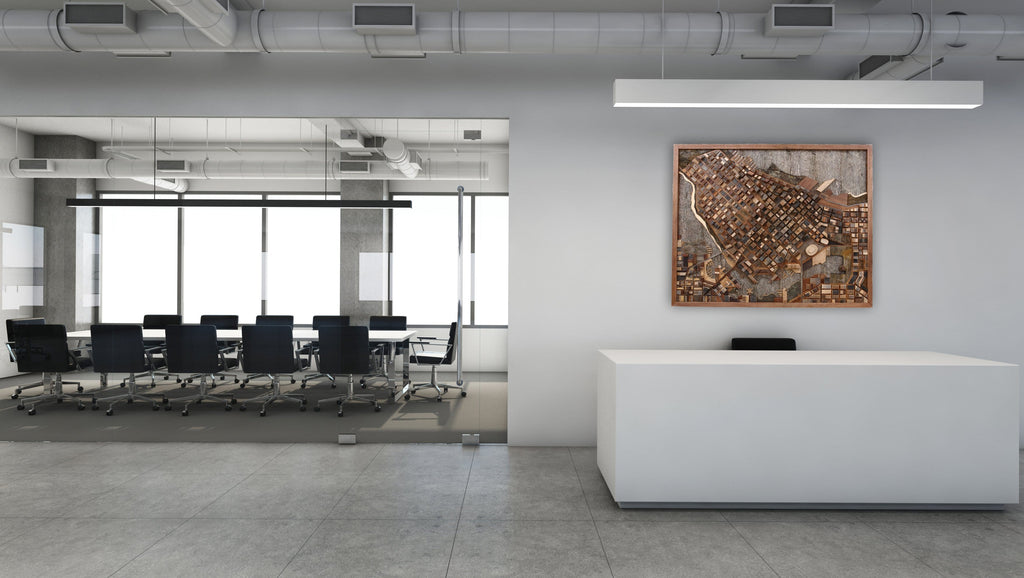 Vancouver Cityscape wood wall art